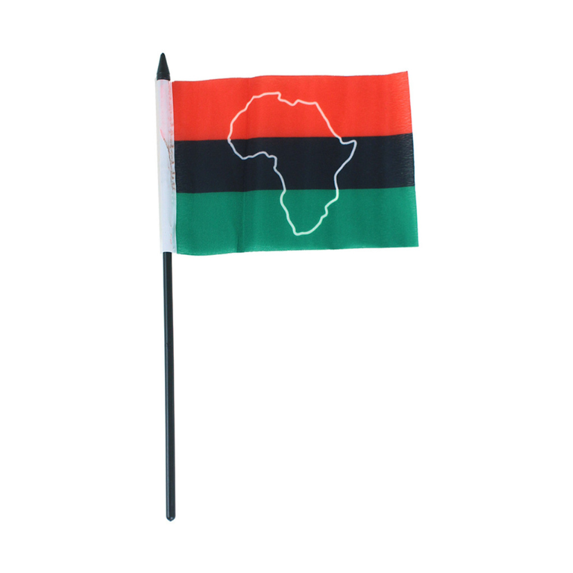 4X6" AFRICAN AMERICAN STICK FLAG - MAP image